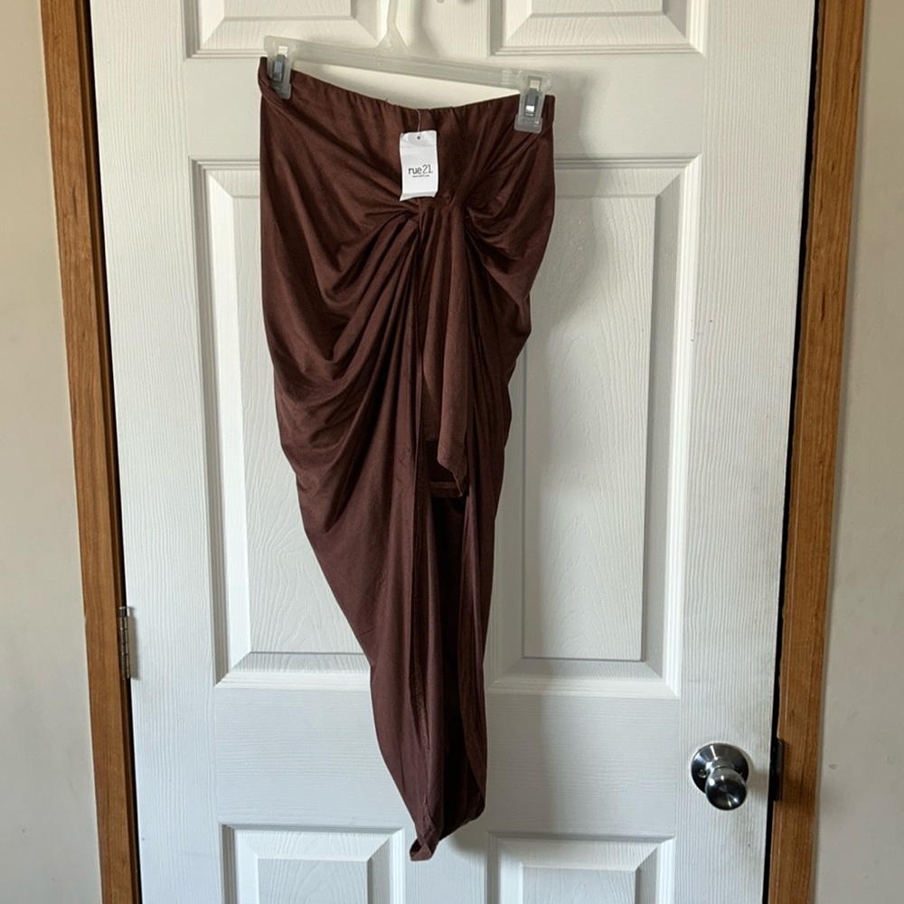 Rue21 Brown Asymmetrical Skirt with Chic Design